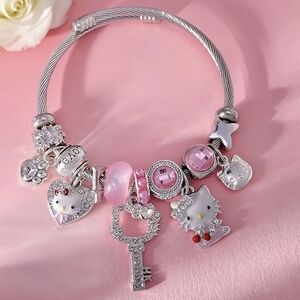 Hello Kitty Charm Bangle Bracelet